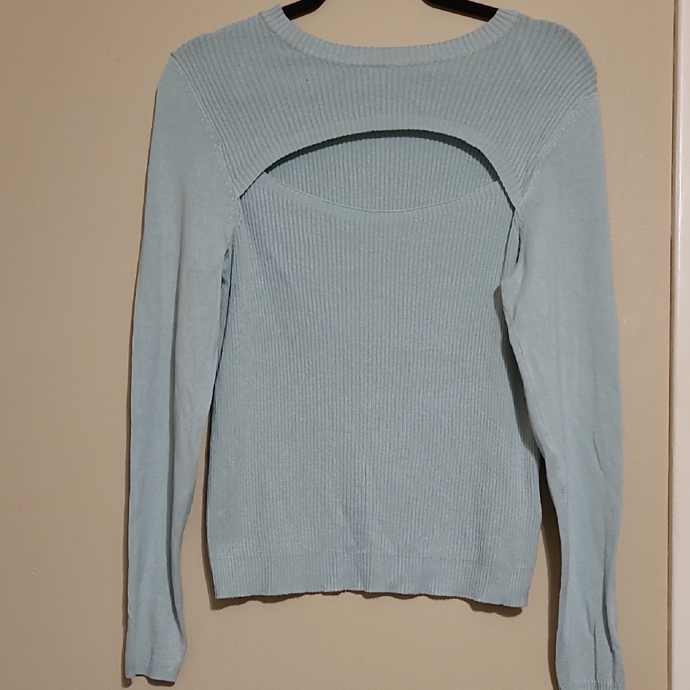 ONLY Light Green Ribbed Knit Top